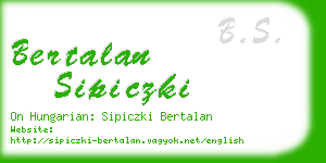 bertalan sipiczki business card